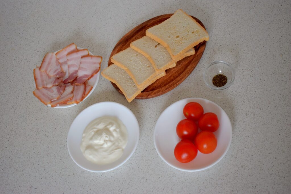Ingredients for sandwich